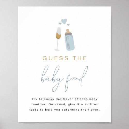 ANDI Blue Poppin Bottles Guess The Baby Food Game Poster