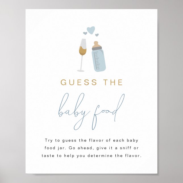 ANDI Blue Poppin' Bottles Guess The Baby Food Game Poster (Front)