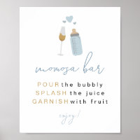 ANDI Blue Poppin' Bottles Momosa Bar Sign