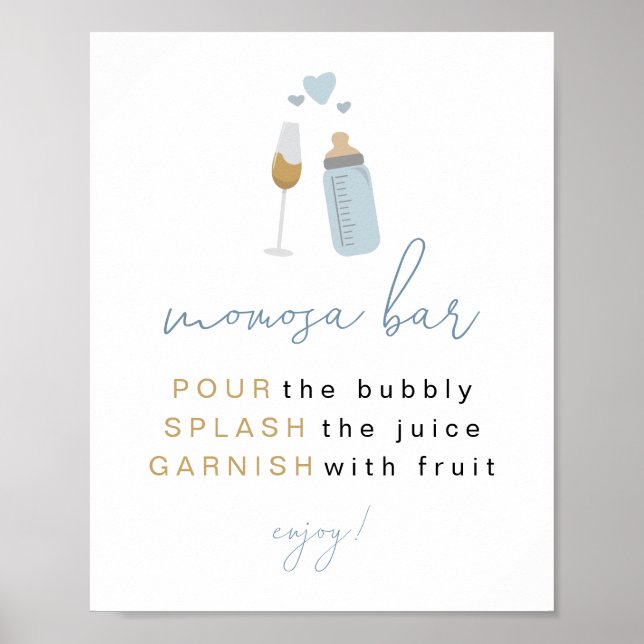 Boozy Mobile Mimosa Bar Set Up with Champagne, Custom Bar Sign