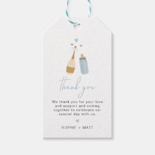 ANDI Dusty Blue Poppin Bottles Baby Boy Gift Tags