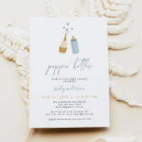 ANDI Dusty Blue Poppin' Bottles Boy Baby Shower