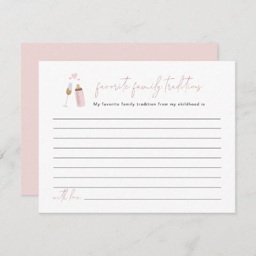 ANDI Dusty Rose Poppin Bottles Family Traditions Enclosure Card