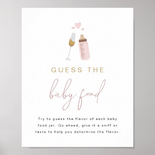 ANDI Pink Poppin Bottles Guess The Baby Food Game Poster