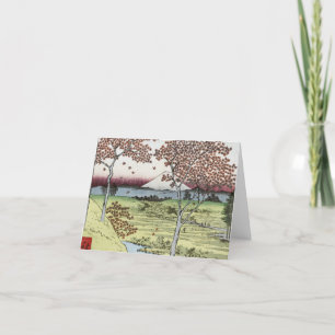Ando Hiroshige - Sunset Hill Letterpress Thank You Card