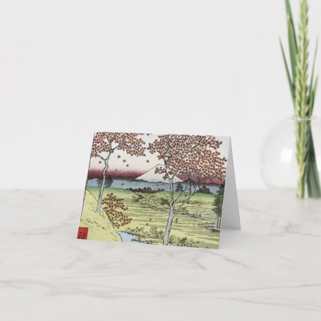 Ando Hiroshige - Sunset Hill Thank You Card (Front)