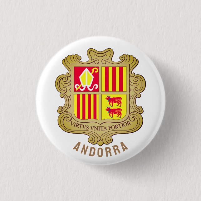 Andorra coat of arms button (Front)