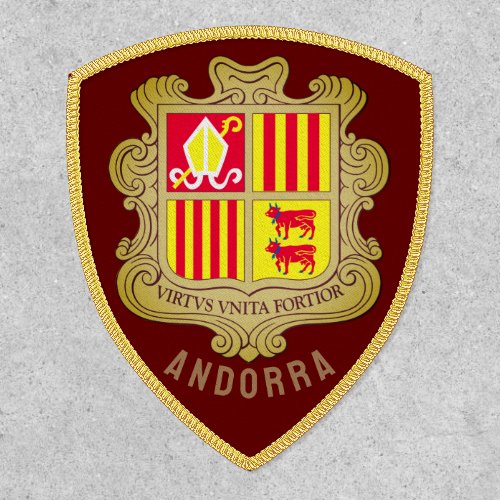 Andorra coat of arms patch