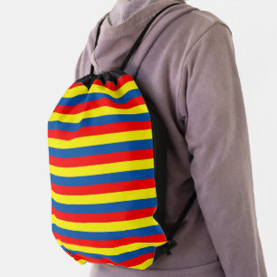 Andorra Ecuador romania moldova colombia flag stri Drawstring Bag