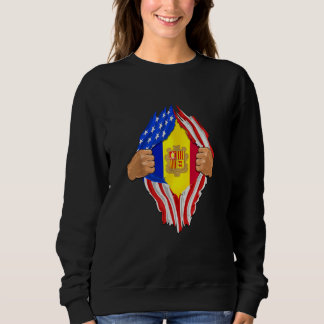 Andorra Flag American Proud of My Andorran Heritag Sweatshirt