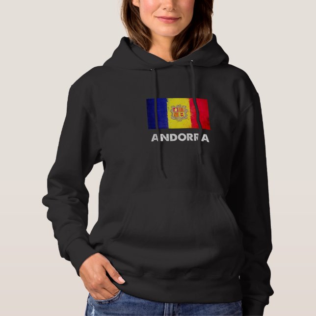 Andorra Flag  Andorran  1 Hoodie (Front)