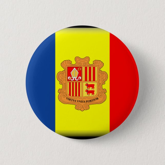 Andorra Flag Button (Front)