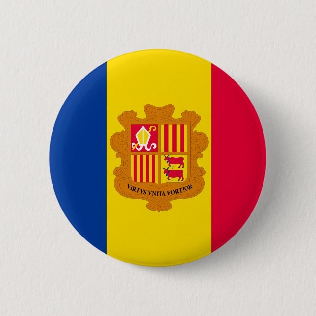 Andorra Flag Button (Front)