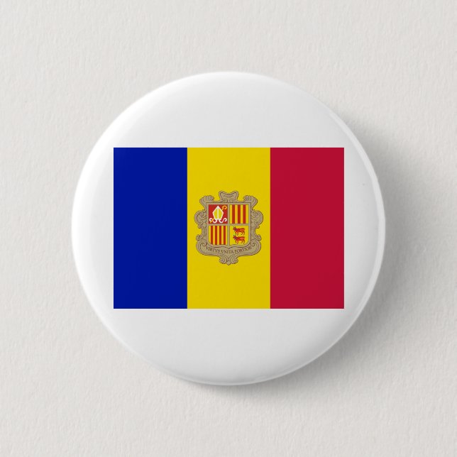 Andorra Flag Button (Front)
