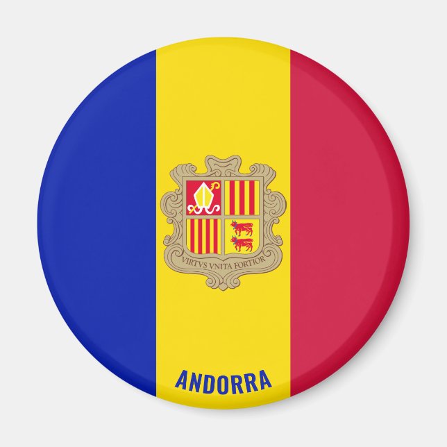 Andorra Flag Charming Patriotic Magnet (Front)