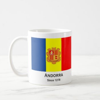 Andorra Flag Custom Cup by Azorean at Zazzle
