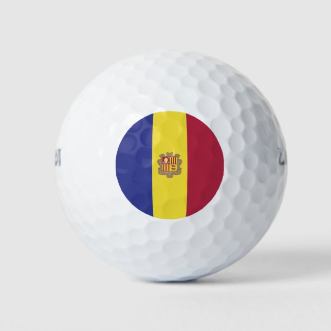 Andorra flag golf balls (Front)