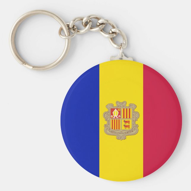 Andorra Flag Keychain (Front)