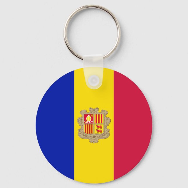 Andorra Flag Keychain (Front)