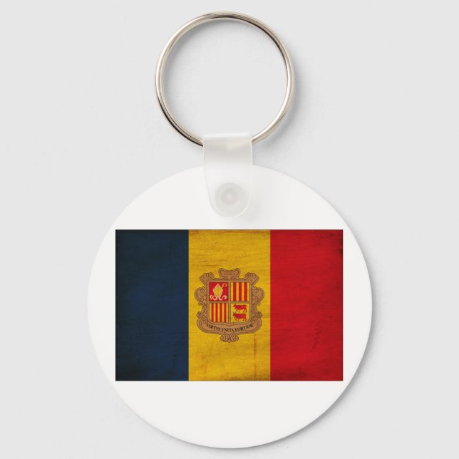 Andorra Flag Keychain (Front)