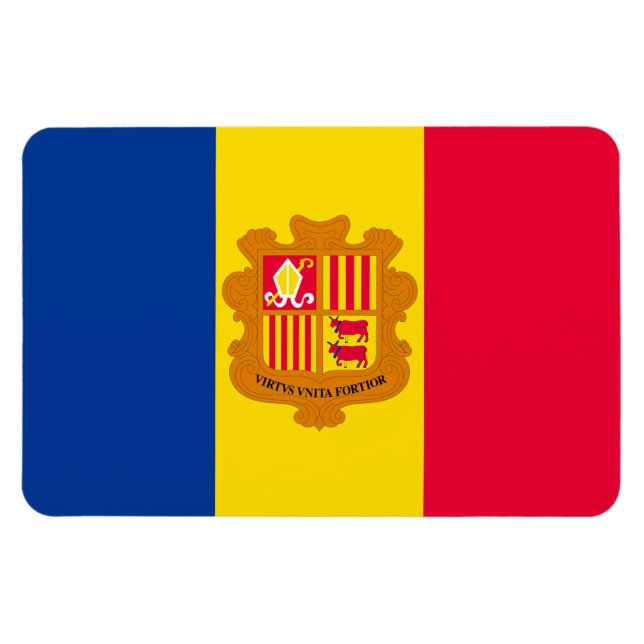 Andorra Flag Magnet (Horizontal)