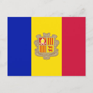Andorra Flag Postcard
