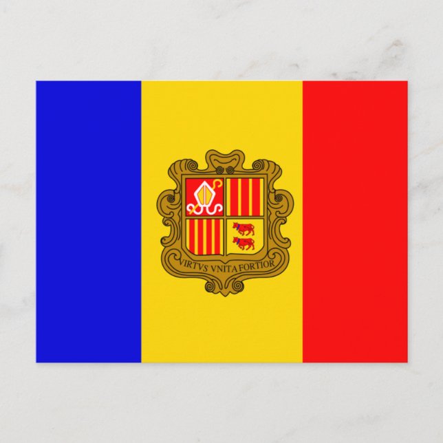 andorra flag postcard (Front)