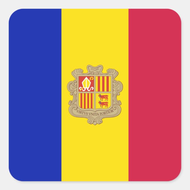 Andorra Flag Square Sticker (Front)