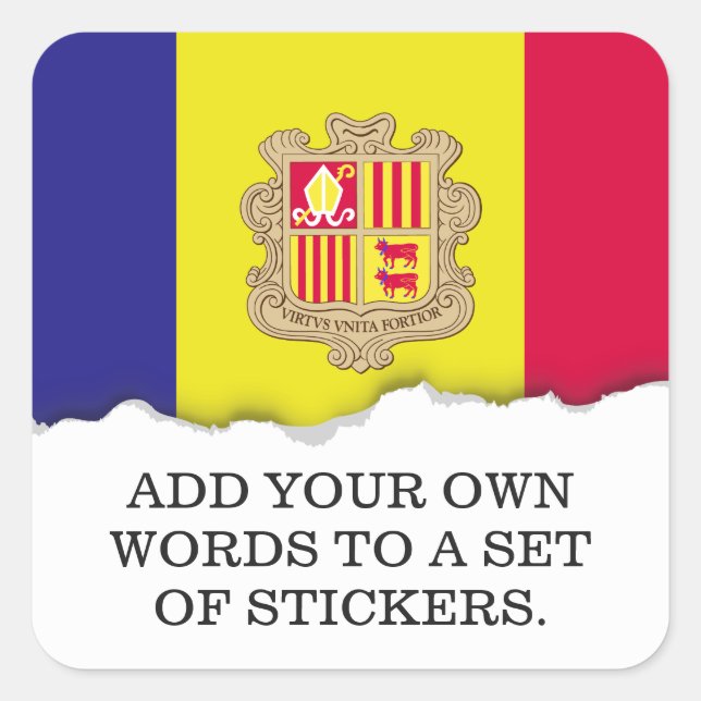 Andorra Flag Square Sticker (Front)