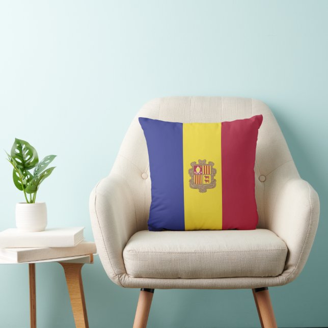 Andorra flag throw pillow (Chair)