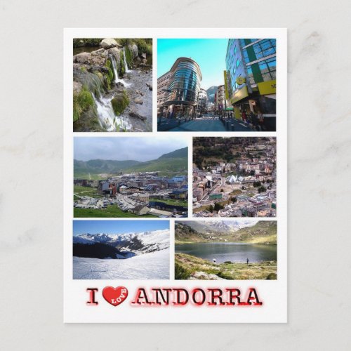Andorra _ I Love _ Postcard