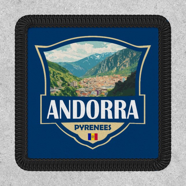 Andorra Illustration Retro Badge (Front)