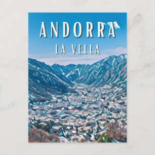 Andorra la Vella, a city of nature Postcard