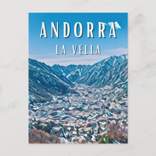 Andorra la Vella a city of nature Postcard