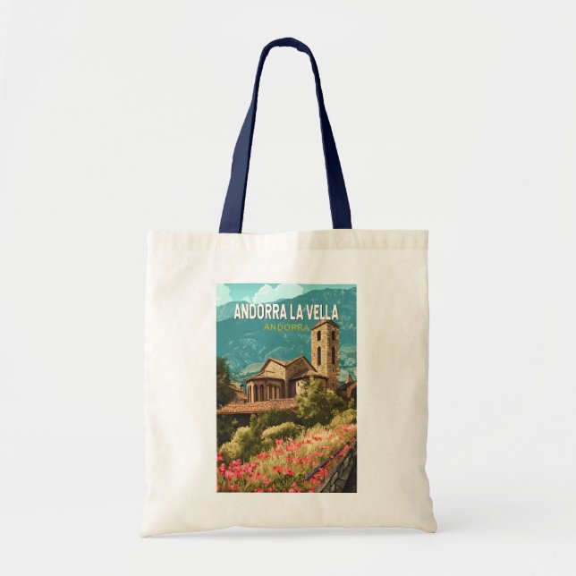 Andorra la Vella Travel Art Vintage Tote Bag (Front)