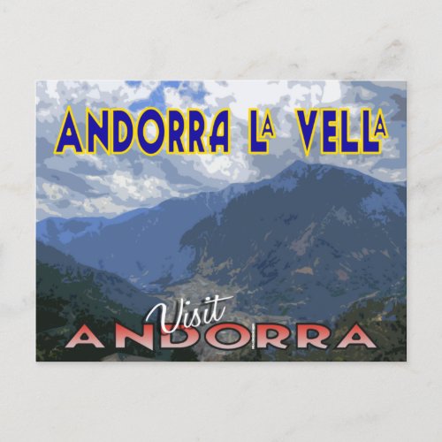 Andorra La Vella Visit Andora postcard