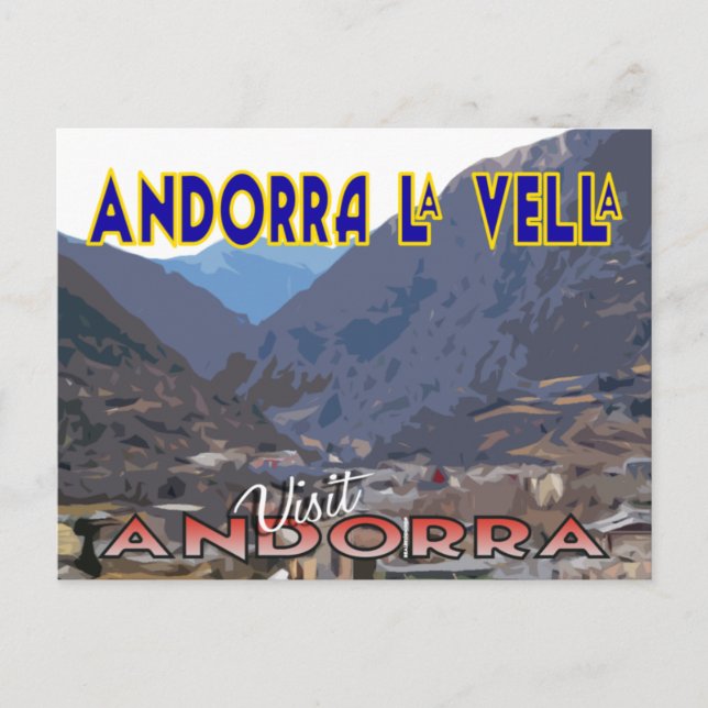 Andorra La Vella, Visit Andorra Postcard (Front)