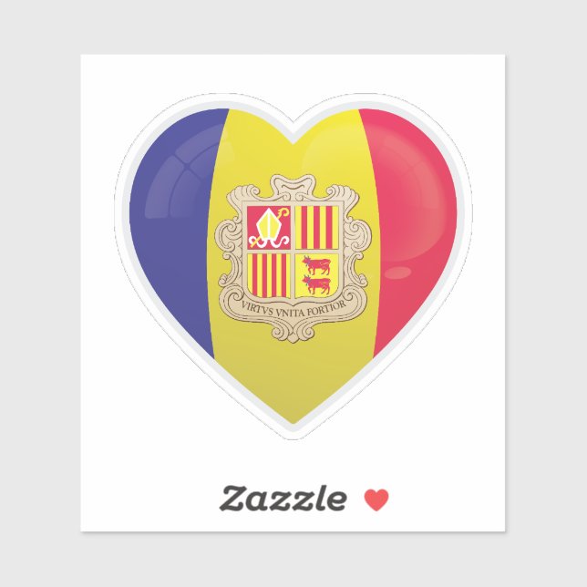Andorra Love Icon Sticker (Sheet)