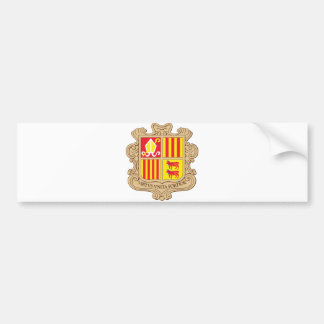 Andorra Official Coat Of Arms Heraldry Symbol Bumper Sticker