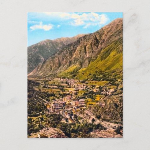 Andorra  panorama postcard