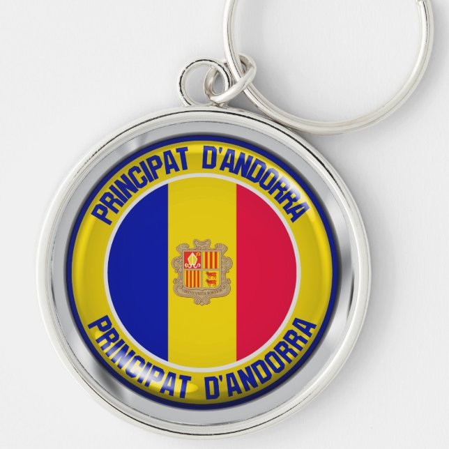 Andorra Round Emblem Keychain (Front)