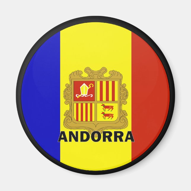 Andorra Roundel quality Flag Magnet (Front)