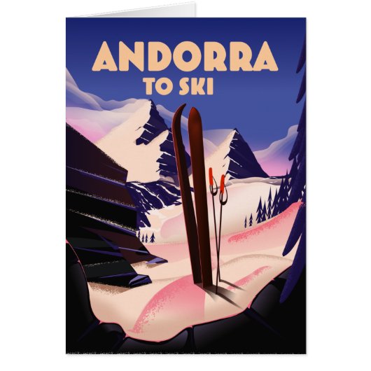 Andorra ski poster. cards (Front)