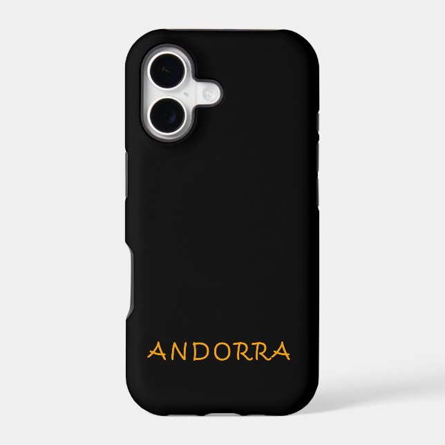 Andorra text design iphone case (Back)