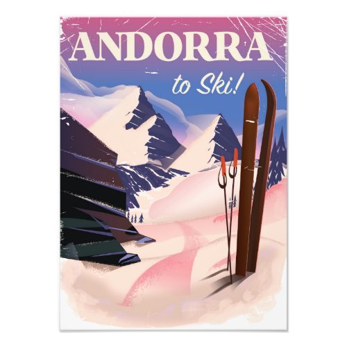 Andorra vintage Ski poster