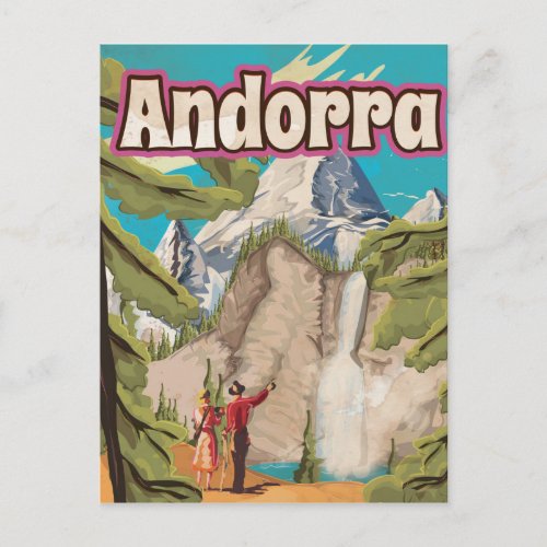 Andorra Vintage Travel Poster Postcard