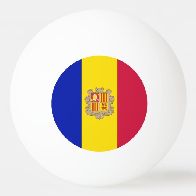 Andorran flag Ping-Pong ball (Front)