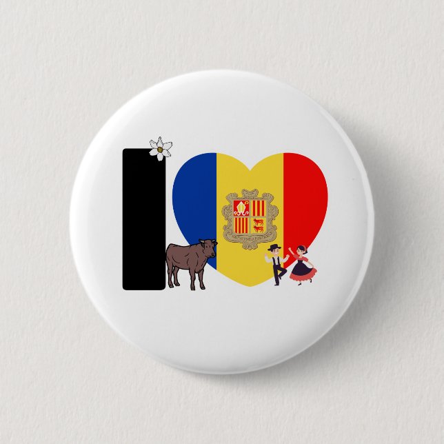 Andorran pride - For real Andorrans! Button (Front)