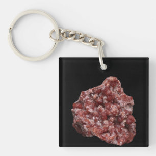 Andradite Garnet Calcite Cluster Natural Mineral  Keychain