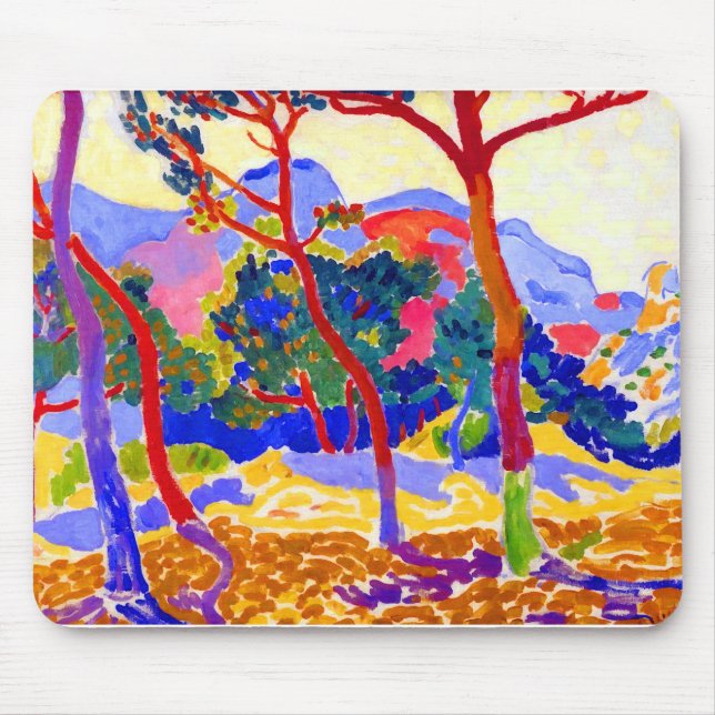 Andre Derain Fauvist Landscape with Trees Mouse Pad (Front)